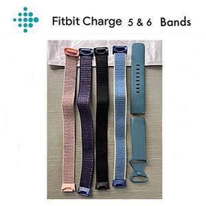 SPORT NYLON LOOP FITBIT CHARGE BANDS 5 / 6; four adjustable bands & one original